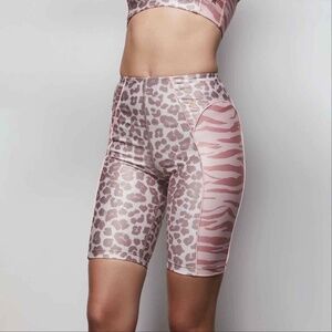 Good American Electric Feel animal bike shorts 1